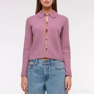 Abercrombie & Fitch Mauve Ribbed Sweater XS